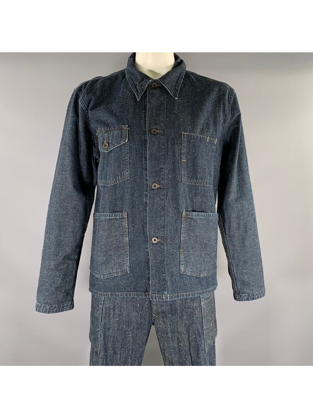 RRL by RALPH LAUREN Size XL Navy Heather Cotton Chore Tracksuits & Sets
